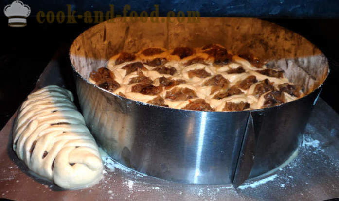 Drojdie tort Honeycomb - cum se coace un tort din aluat de drojdie, un pas cu pas reteta fotografii