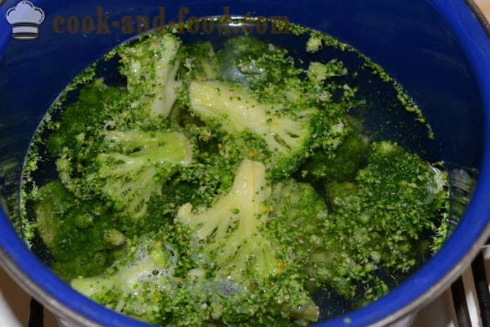 Piure de legume delicioase din broccoli congelate - cum să gătească piure de broccoli, un pas cu pas reteta fotografii