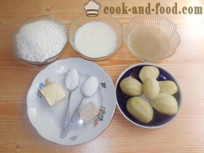 Pâine de casă cu cartofi piure - cum să gătească pâine de cartofi la domiciliu, pas cu pas reteta fotografii