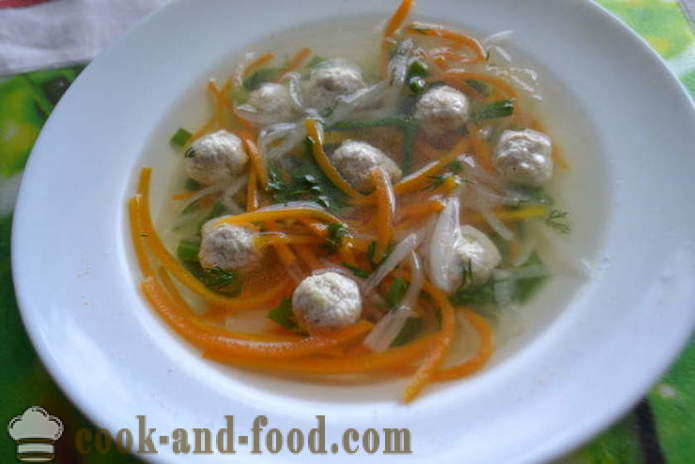 Supa coreeană cu tăiței și chiftele - Cum de a găti reteta supa coreeană cu fotografii poshagovіy