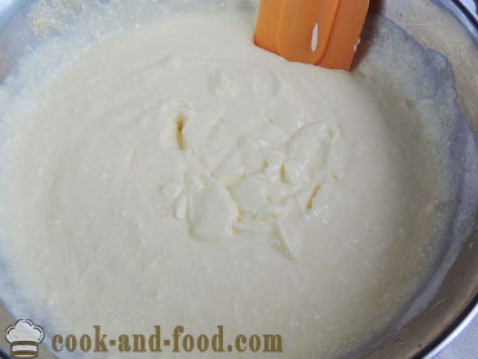 Budinca caș delicios și simplu, cu cireșe - cum să facă brânză caserolă în cuptor, cu un pas cu pas reteta fotografii