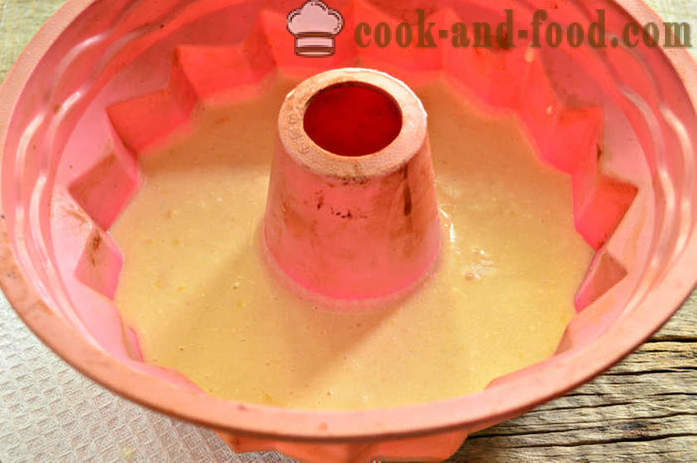 Plăcinta de lămâie pe grișul și iaurt în formă de tort - cum să facă mană chefir, un pas cu pas reteta fotografii