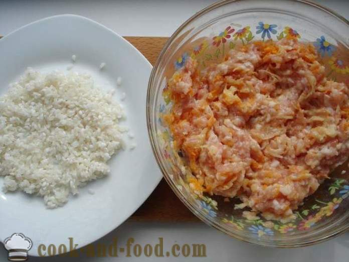 Perisoare dietetice pentru un cuplu - cum să gătesc chiftele cu orez și carne tocată în multivarka, pas cu pas reteta fotografii