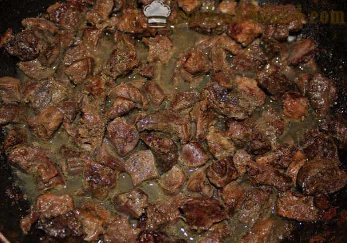 Plămâni de porc înăbușită cu ierburi - Cum de a găti plămâni de porc în mod corespunzător, pas cu pas reteta fotografii