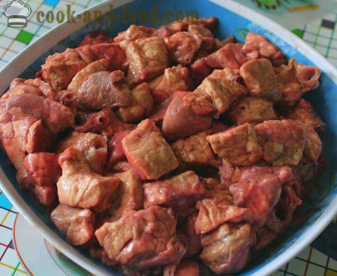 Plămâni de porc înăbușită cu ierburi - Cum de a găti plămâni de porc în mod corespunzător, pas cu pas reteta fotografii