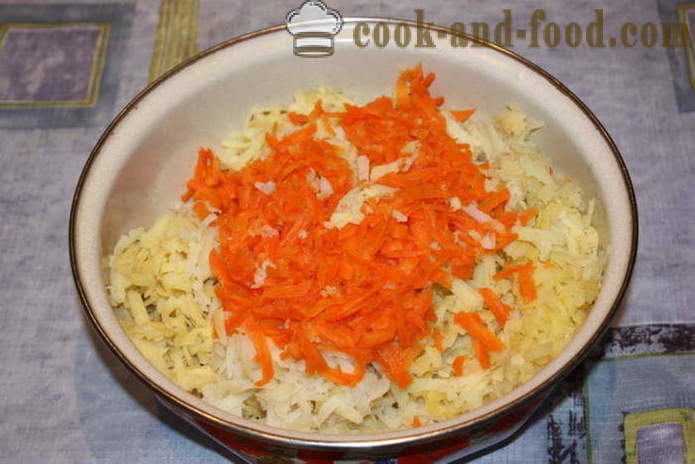 Chiftele de cartofi cu ceapa si morcovi - cum să gătească o cartofi chiftele de cartofi fierti, cu un pas cu pas reteta fotografii