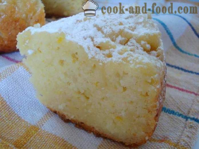 Cupcake prăjitură cu brânză simplă în multivarka - cum să gătească un tort în multivarka, pas cu pas reteta fotografii