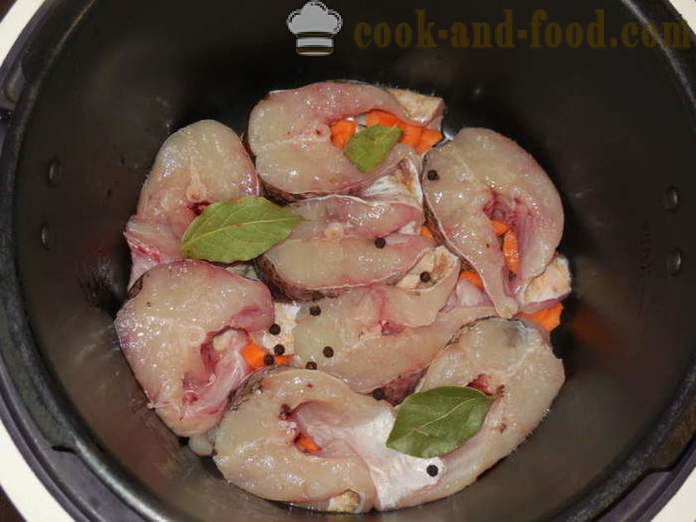 Pike în smântână în multivarka - cum să gătească stiuca delicioase în sos de smântână cu legume, un pas cu pas reteta fotografii