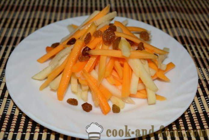 Salata de dovleac cu mere și stafide cu sos de portocale - modul de a găti salata de dovleac cu mere, un pas cu pas reteta fotografii