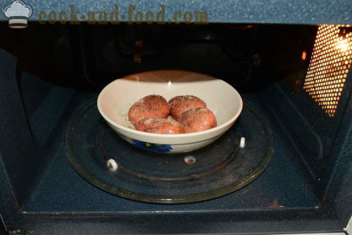 Cartof rapidă copt în cuptorul cu microunde - cât de delicioase cartofi la cuptor, în cuptorul cu microunde în piele, cu un pas cu pas reteta fotografii
