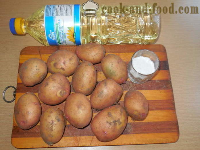 Cartofi copți în jachete lor în cuptor - cartofi copți ca delicioase în pieile lor în cuptor, cu un pas cu pas reteta fotografii