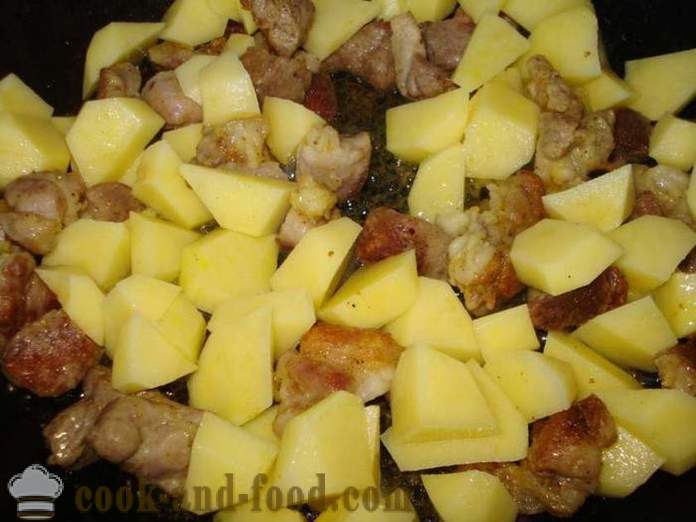 Tocană de legume cu carne și cartofi și varză - cum de a găti tocană de legume cu carne și legume, cu un pas cu pas reteta fotografii