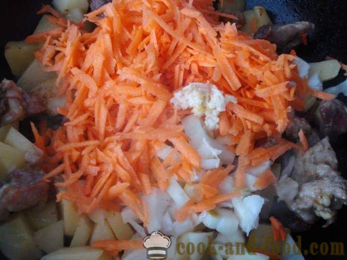 Tocană de legume cu carne și cartofi și varză - cum de a găti tocană de legume cu carne și legume, cu un pas cu pas reteta fotografii