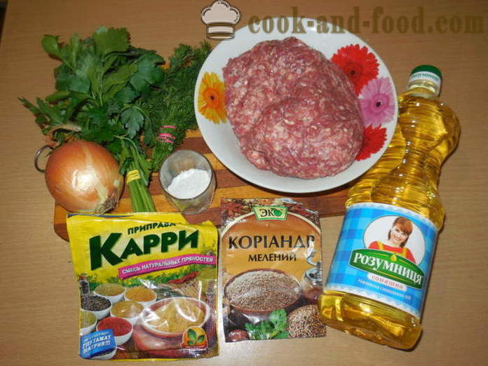 Kebab delicios de carne de vită în cuptor - cum să gătească kebab la domiciliu, pas cu pas reteta fotografii