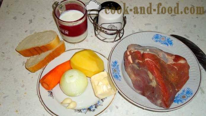 Chiftele dietetice de vițel cu morcovi și ceapă - cum să gătească o chiftele de mânzat delicioase, un pas cu pas reteta fotografii