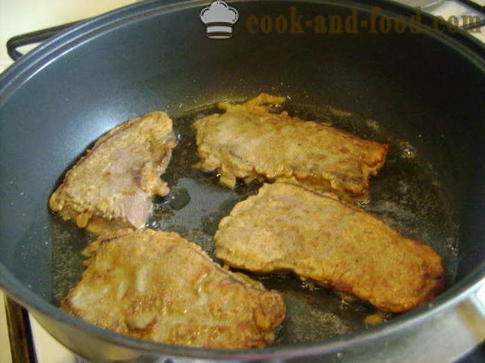 Moale ficat de vită prăjit - modul de a găti carnea de vită este prăjit ficat moale, cu un pas cu pas reteta fotografii