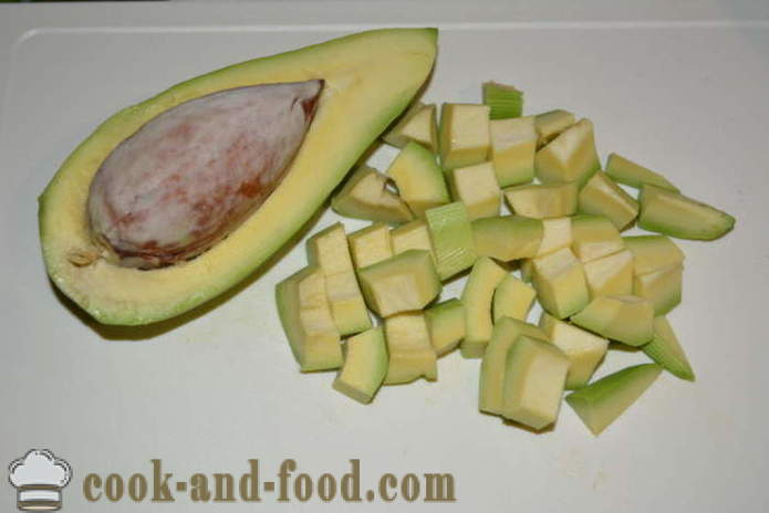 O salata delicioasa cu avocado si piept de pui - cum să pregătească o salata cu avocado si carne de pui, cu un pas cu pas reteta fotografii