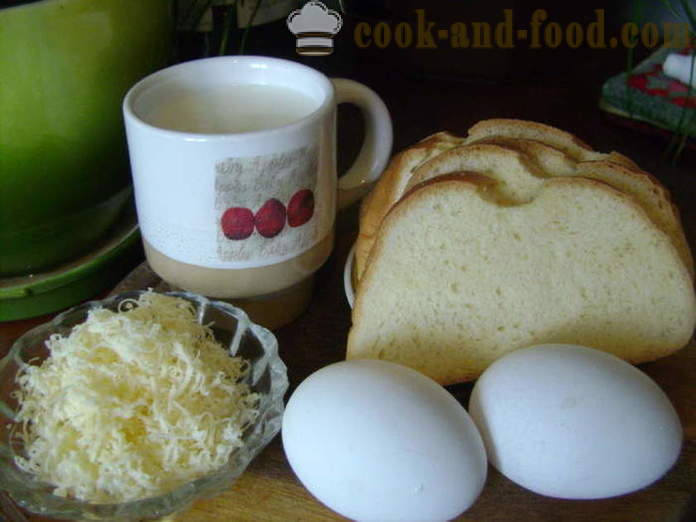 Prăjește de pâine cu brânză - cum ar fi prăjește crutoane intr-o tigaie, un pas cu pas reteta fotografii