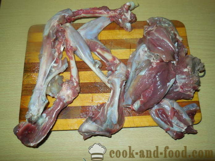 Fiert iepure sălbatic în multivarka - cum să gătească un iepure sălbatic acasă, pas cu pas reteta fotografii
