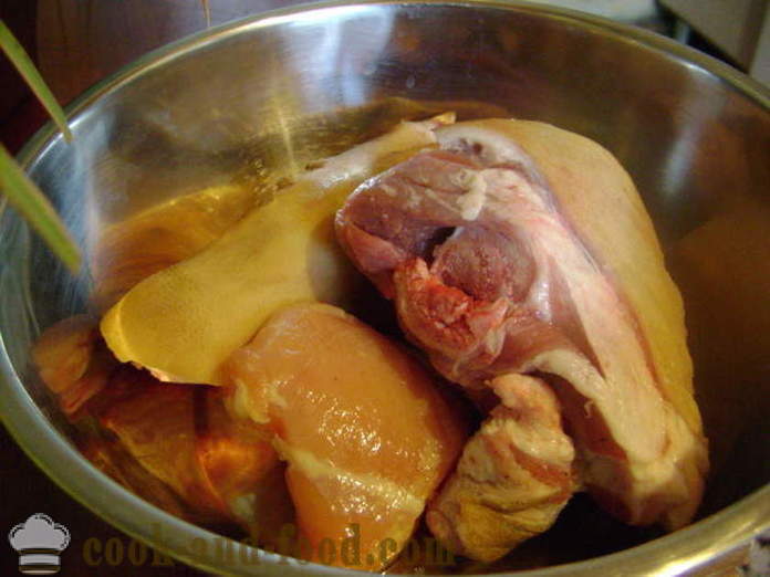 Carne și gelatinizat Brawn de casă - pentru a prepara carne aspicul si Brawn pentru a face la domiciliu, pas cu pas reteta fotografii
