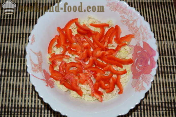 Salata cu varză chinezească, roșii și ardei - cum să pregătească o salată de varză chinezească, un pas cu pas reteta fotografii