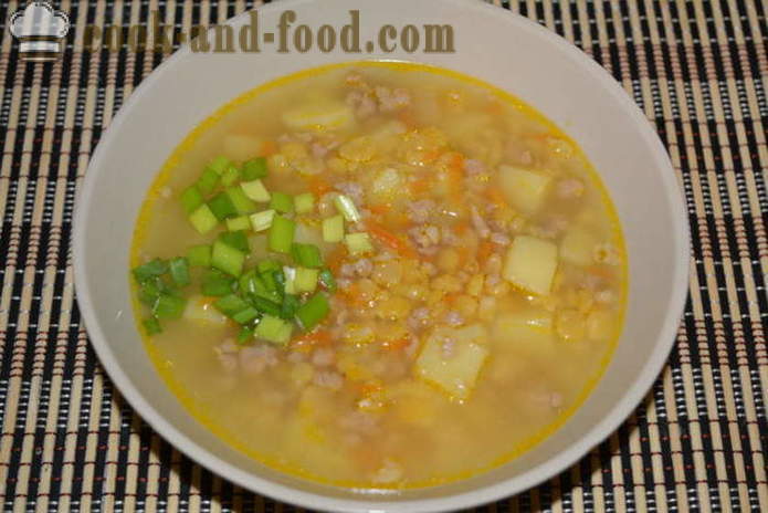 Supa de mazare cu carne - cum de a găti supă de mazăre în multivarka rapid, pas cu pas reteta fotografii