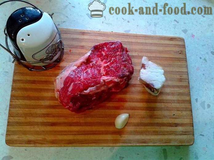 Rulouri de carne în tigaie - modul de a găti rulouri de carne cu umplutura, un pas cu pas reteta fotografii