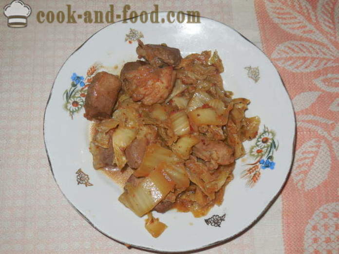 Carne de porc cu Kimchi în coreeană - kimchi ca un cartof cu carne, un pas cu pas reteta fotografii