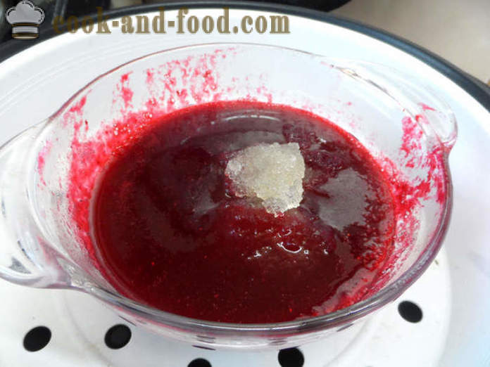 Jeleu de afine Delicious - modul de a face jeleu de afine cu gelatină, un pas cu pas reteta fotografii