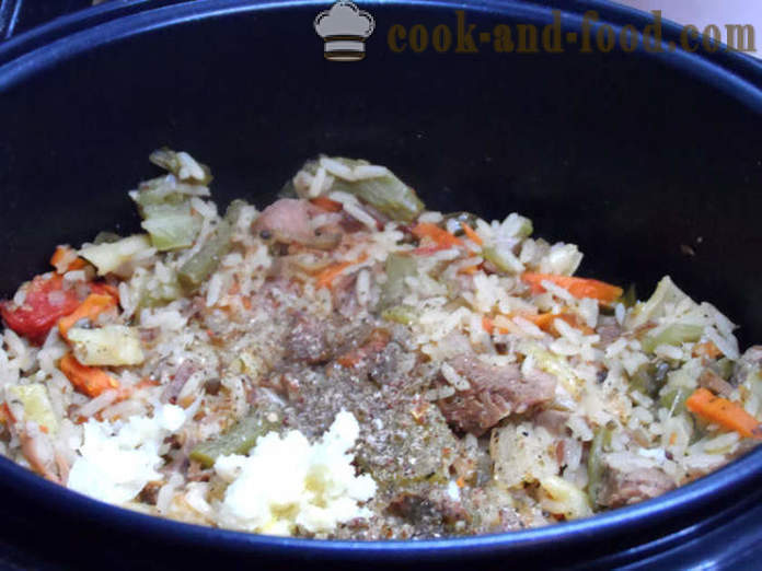 Risotto cu legume în multivarka congelate și uscate - Cum de a găti risotto în multivarka la domiciliu, pas cu pas reteta fotografii