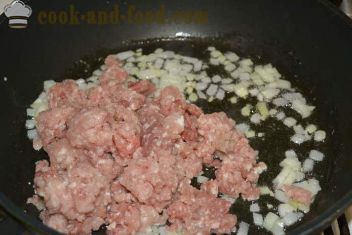 Paste cu carne tocată nautică într-o tigaie - cum să gătească paste nautică cu carne tocată, un pas cu pas reteta fotografii
