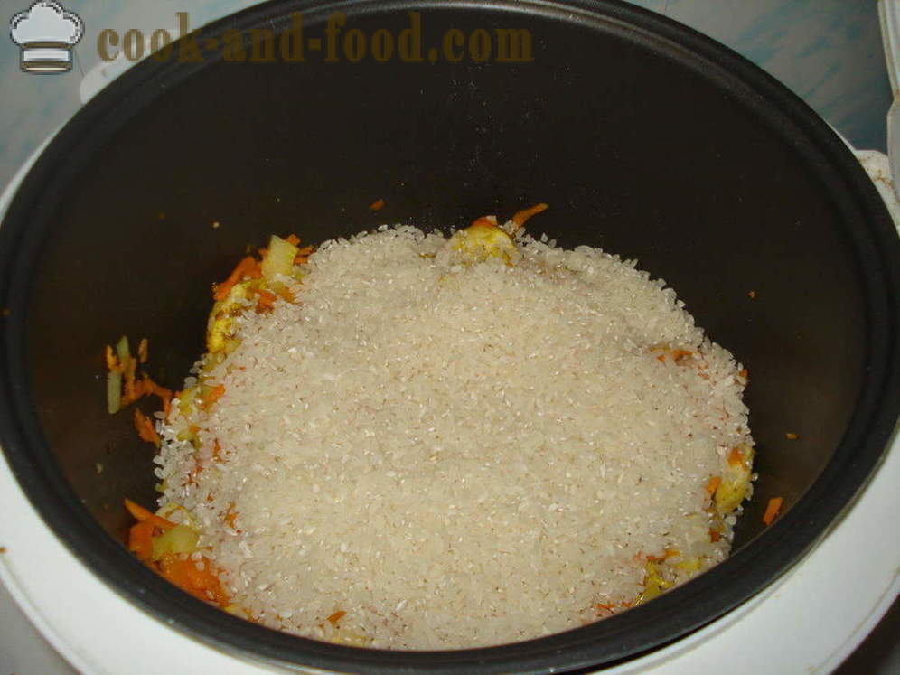 Pilaf cu carne de pui în multivarka - modul de a găti risotto cu carne de pui în multivarka, pas cu pas reteta fotografii