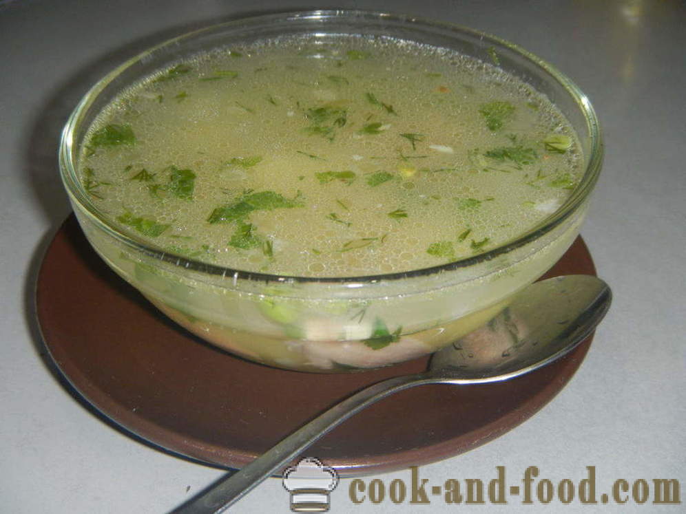 Supa de pui cu mazăre verde - modul de a găti supă cu mazăre verde congelate sau proaspete, cu un pas cu pas reteta fotografii