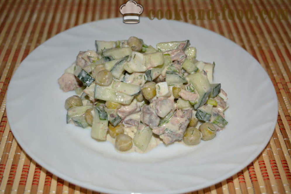 Salata cu conserve de ton si maioneza - cum să pregătească o salata cu conserve de ton, pas cu pas reteta fotografii