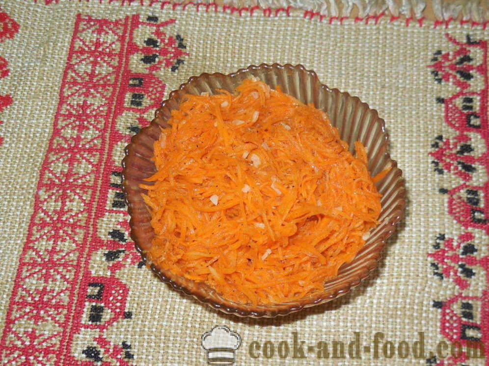 Morcovi în coreeană - cum să gătească morcovi în coreeană la domiciliu, pas cu pas reteta fotografii