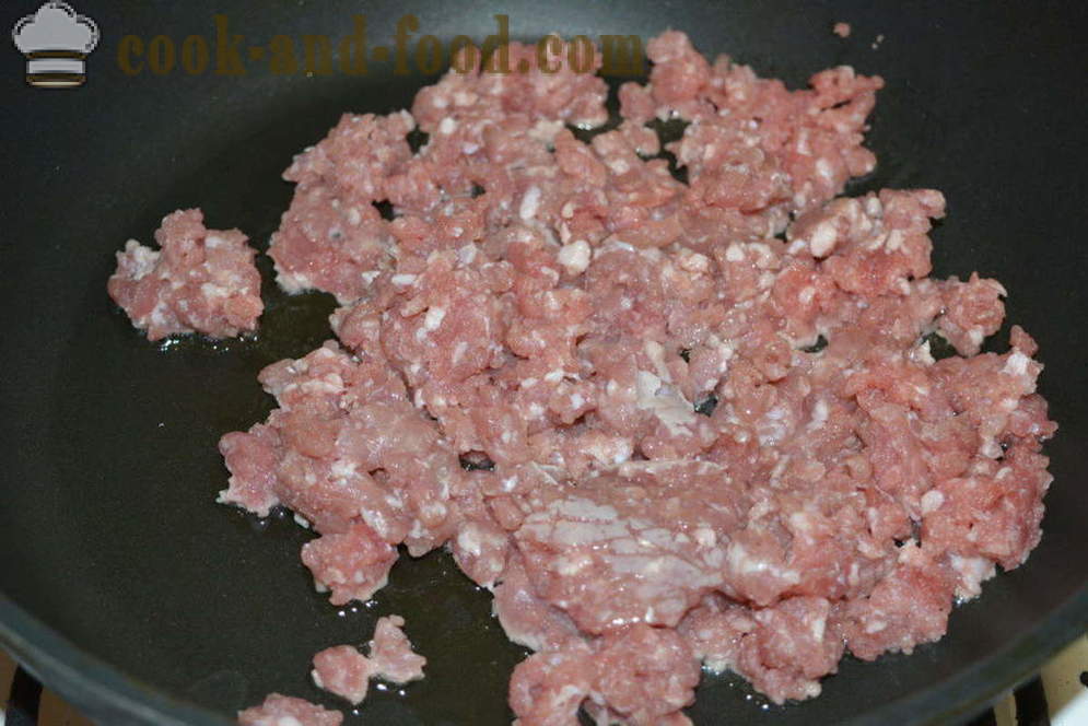 Varză Fiert cu carne tocată de pe skovorode- cum să gătească o tocană delicioasă de varză cu carne tocată, un pas cu pas reteta fotografii