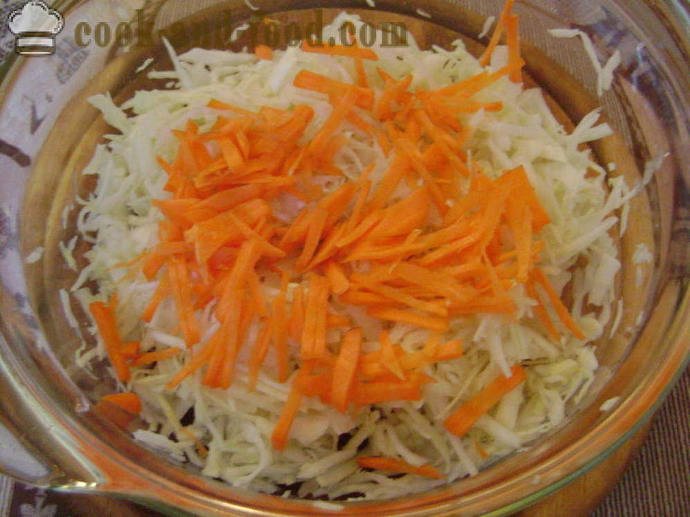 Vitamina salata de varză, morcovi, napi - modul de a face salata de vitamina, un pas cu pas reteta fotografii