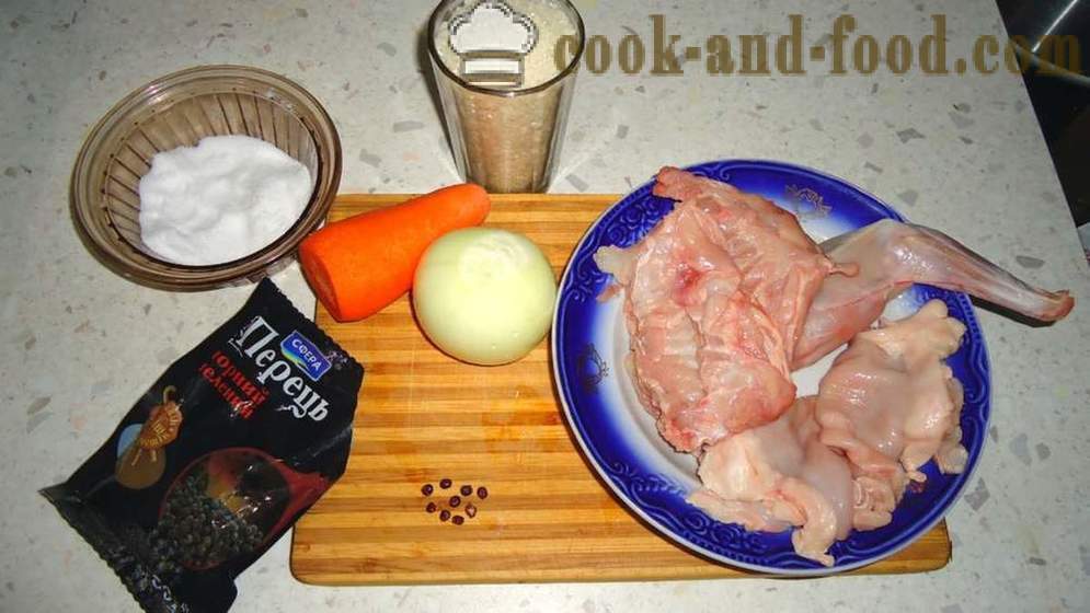 Multivarka Pilaf iepure - cum să gătească risotto cu iepure în multivarka, pas cu pas reteta fotografii