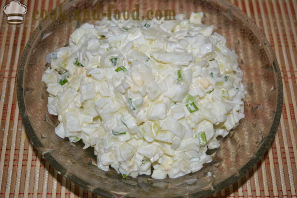 Salata de ceapa cu ou si maioneza - modul de a găti salata ceapa, un pas cu pas reteta fotografii