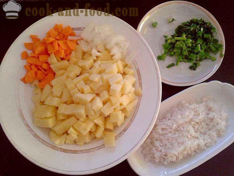 Supa simpla cu perisoare si orez - modul de a găti supă cu chiftelele multivarka, pas cu pas reteta fotografii