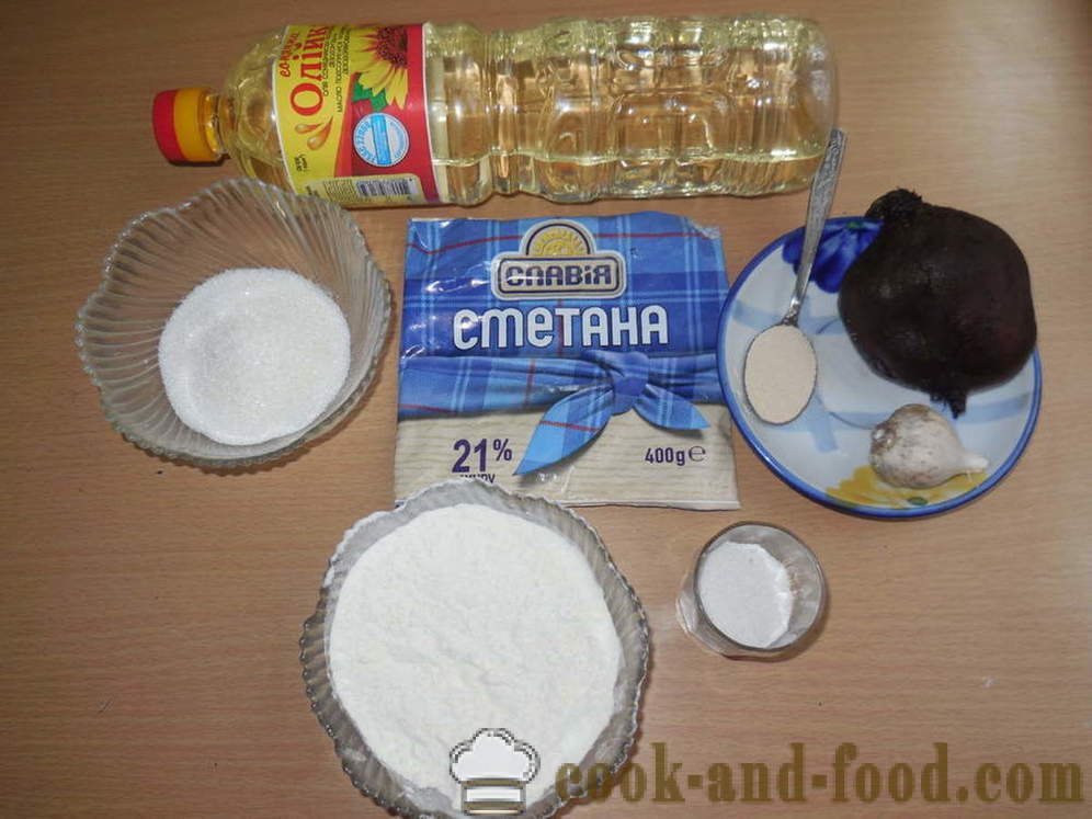 Găluște din Ucraina cu borș usturoi - cum se coace găluște cu usturoi în cuptor, cu un pas cu pas reteta fotografii