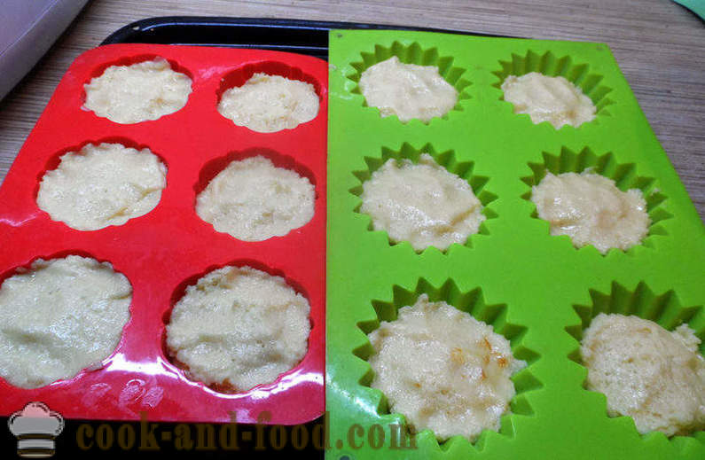 Brioșe simple pe iaurt sau smântână cu grisul - cum să facă prajiturele în cutii, pas cu pas reteta fotografii