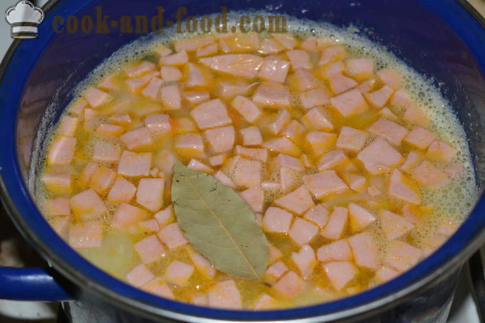 Supa de cartofi cu crutoane si salam - cum să facă supă dintr-un cartof, un pas cu pas reteta fotografii