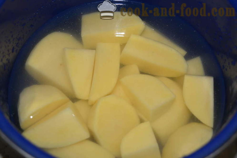 Supa de cartofi cu crutoane si salam - cum să facă supă dintr-un cartof, un pas cu pas reteta fotografii
