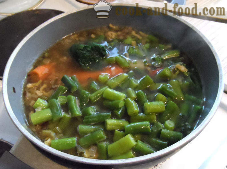 Supa de legume - cum să gătească supa de legume verzi, un pas cu pas reteta fotografii