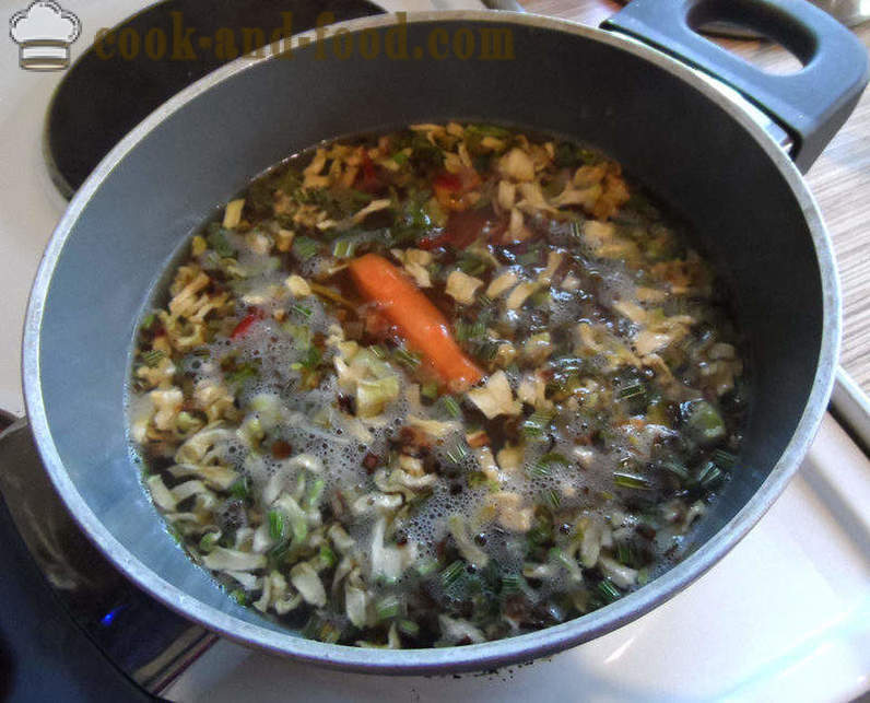 Supa de legume - cum să gătească supa de legume verzi, un pas cu pas reteta fotografii