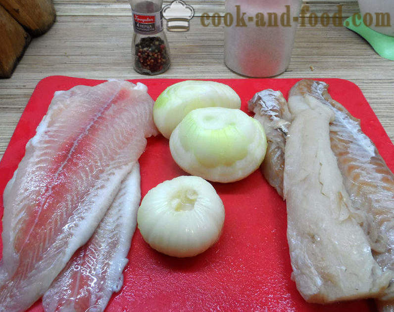 Plăcintă cu pește din aluat de drojdie în cuptor - cum să gătească o plăcintă cu pește, pas cu pas reteta fotografii