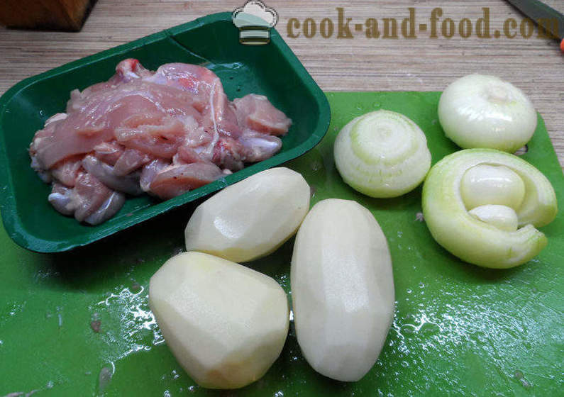Echpochmak tartar, cu carne și cartofi - cum să gătească echpochmak, pas cu pas reteta fotografii