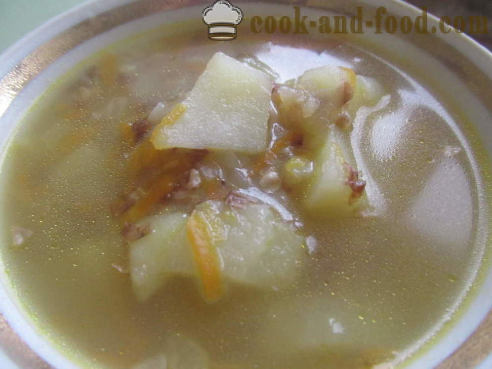 Supa de hrișcă cu supa de pui - cum să gătească supa de hrișcă cu supa de pui, un pas cu pas reteta fotografii