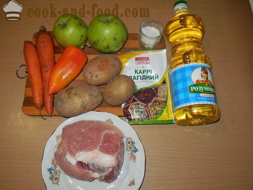 Friptură cu carne și cartofi - cum să gătească o friptură la cuptor, cu un pas cu pas reteta fotografii
